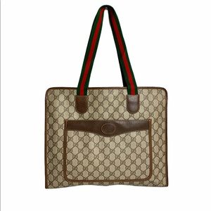 Gucci Vintage GG Supreme Web Tote Bag
